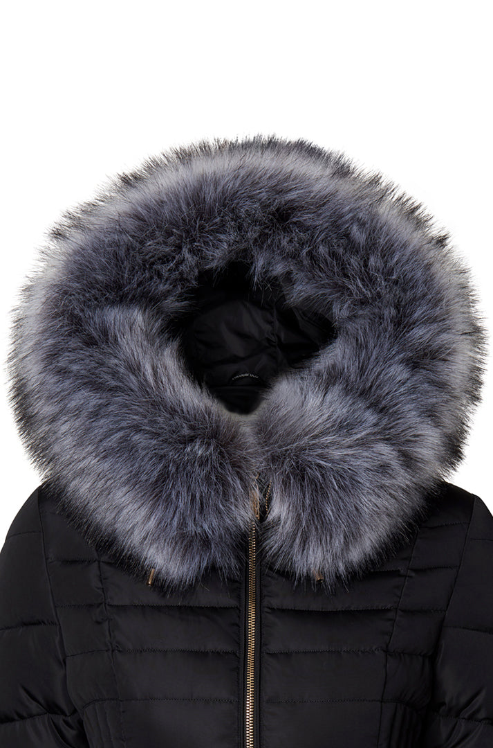 FAUX FUR COLLAR GREY