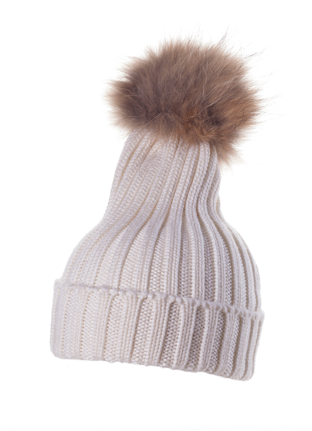 POM POM HAT CLASSIC WHITE/NATURE